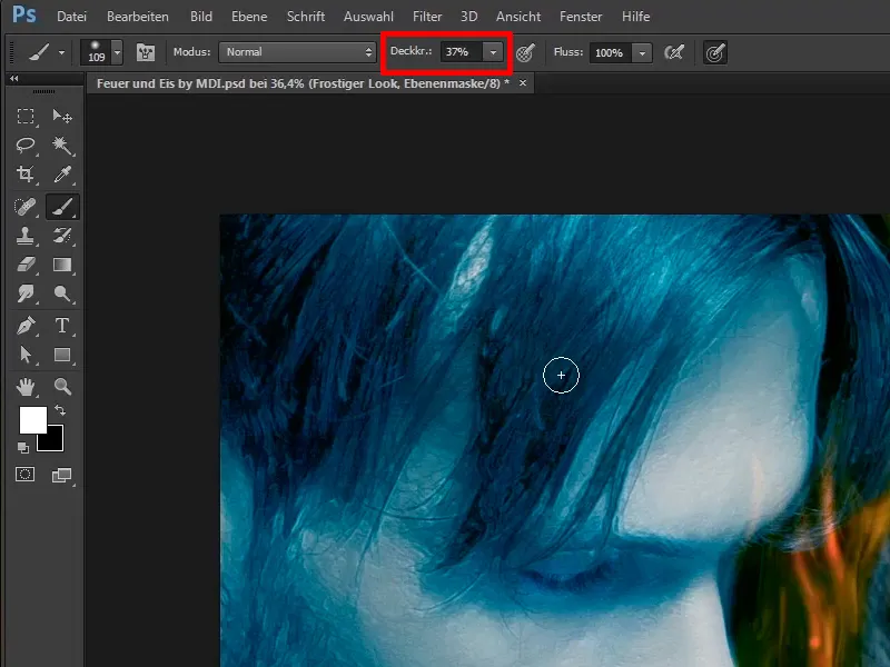 Photoshop-Composing - Api dan Es - Bagian 09: Penampilan berbalut es dari pria