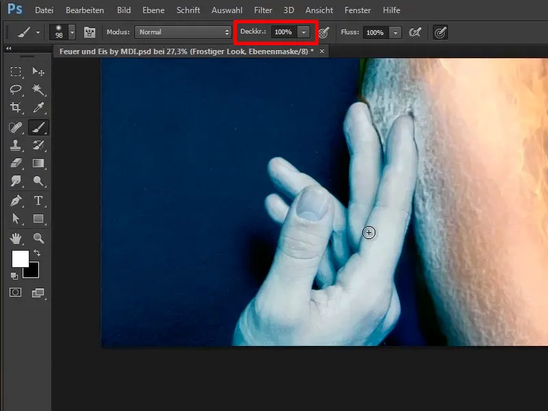 Photoshop-Composing - Api dan Es - Bagian 09: Tampilan berkesan es dari pria