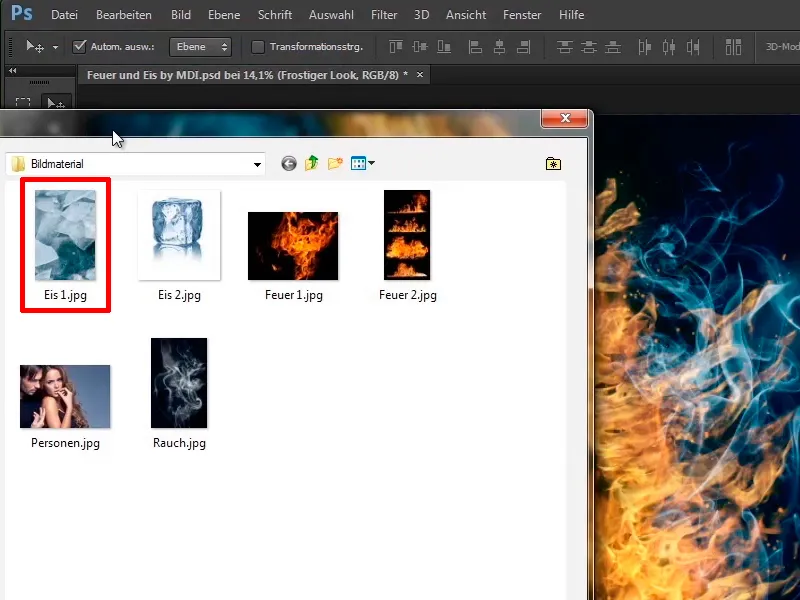 Photoshop-Composing - Api dan Es - Bagian 09: Gaya beku dari pria