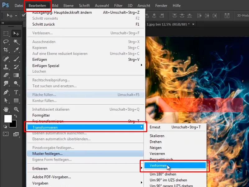 Komposisi Photoshop - Api dan Es - Bagian 09: Tampilan berkesan dingin dari pria