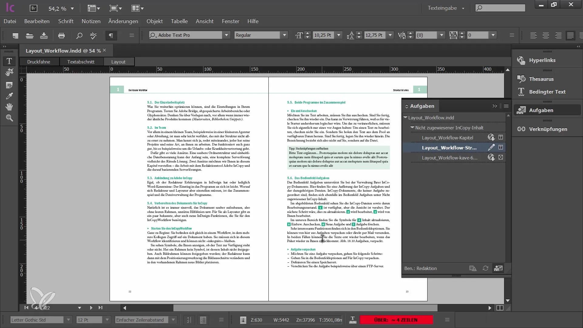 Toate tehnicile importante pentru editarea textului în Adobe InCopy CC