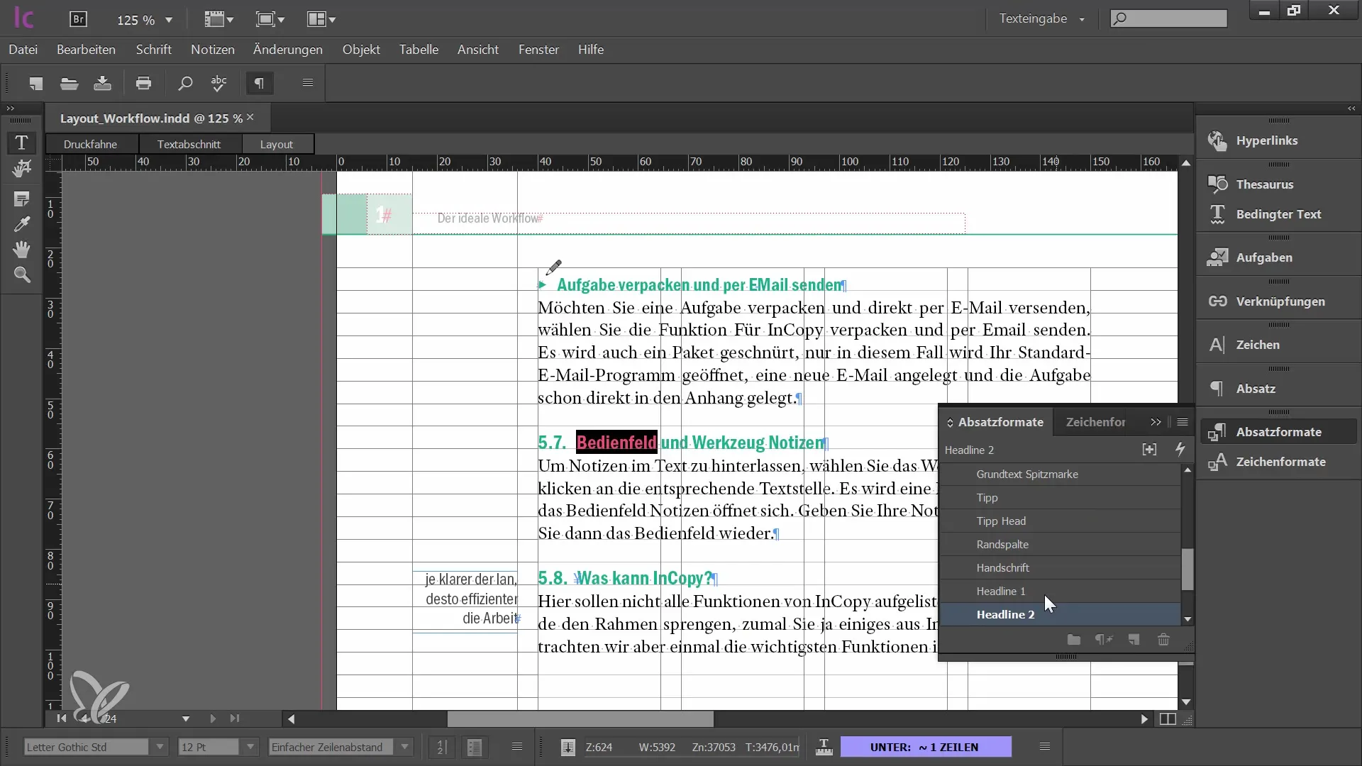 Toate tehnicile importante pentru editarea textului în Adobe InCopy CC