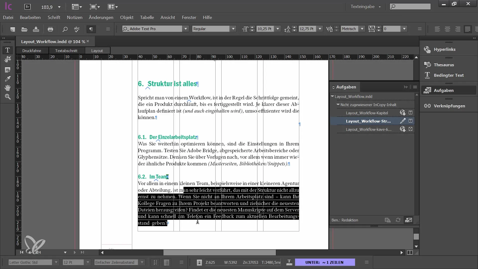 Toate tehnicile importante pentru editarea textului în Adobe InCopy CC