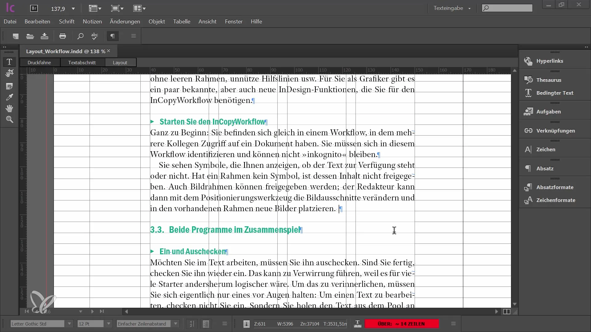 Toate tehnicile importante pentru editarea textului în Adobe InCopy CC