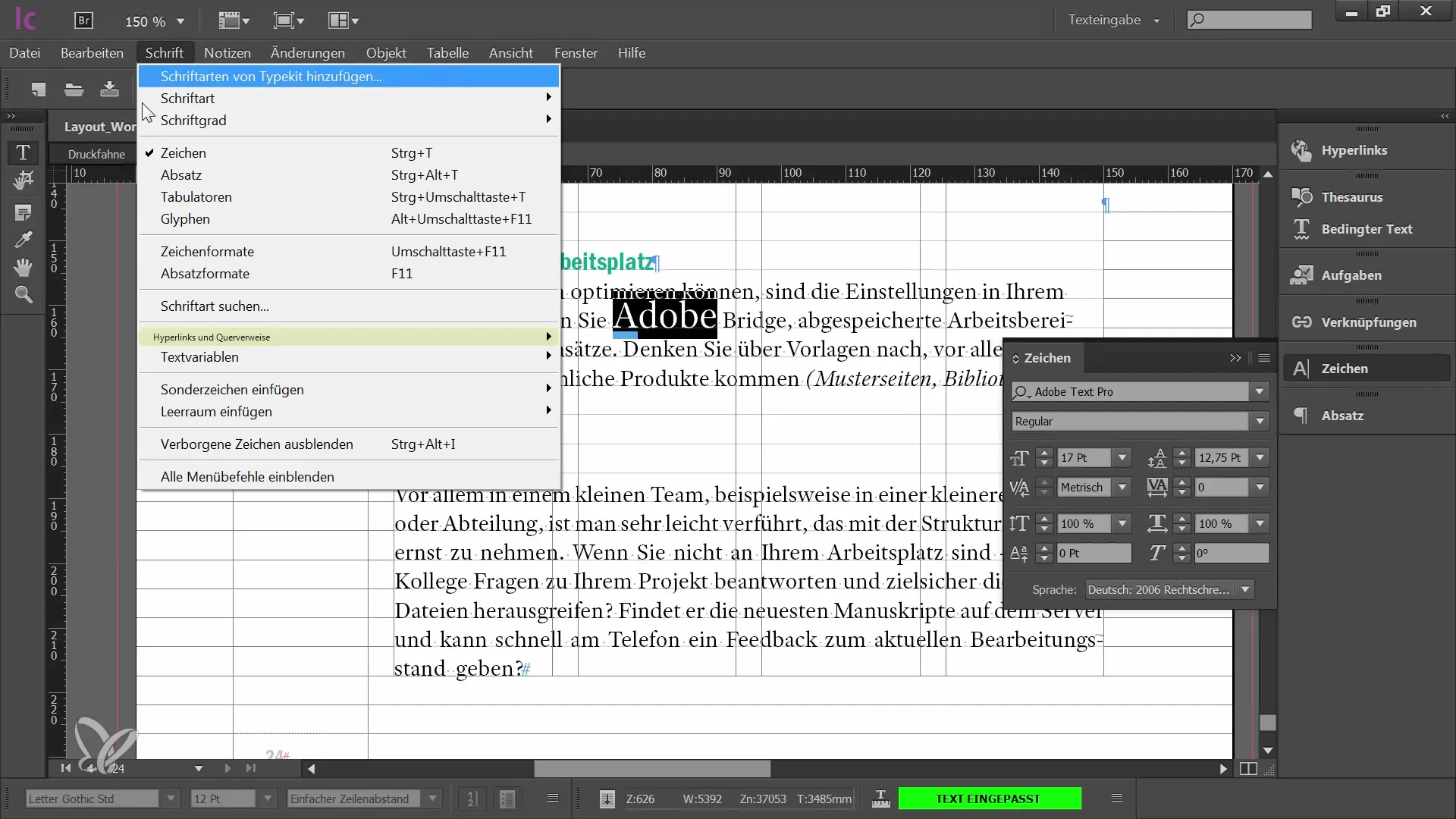 Toate tehnicile importante pentru editarea textului în Adobe InCopy CC