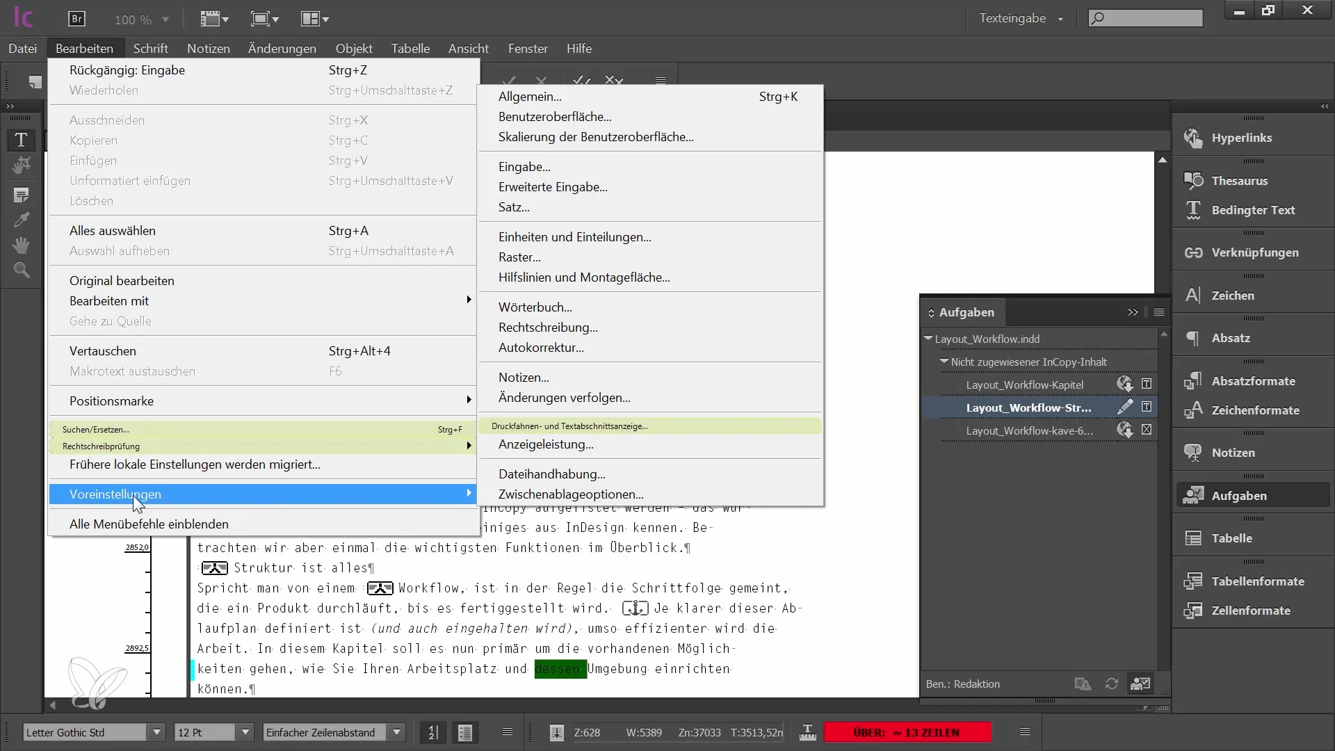 Effektive Nutzung der Änderungsverfolgung in Adobe InCopy CC