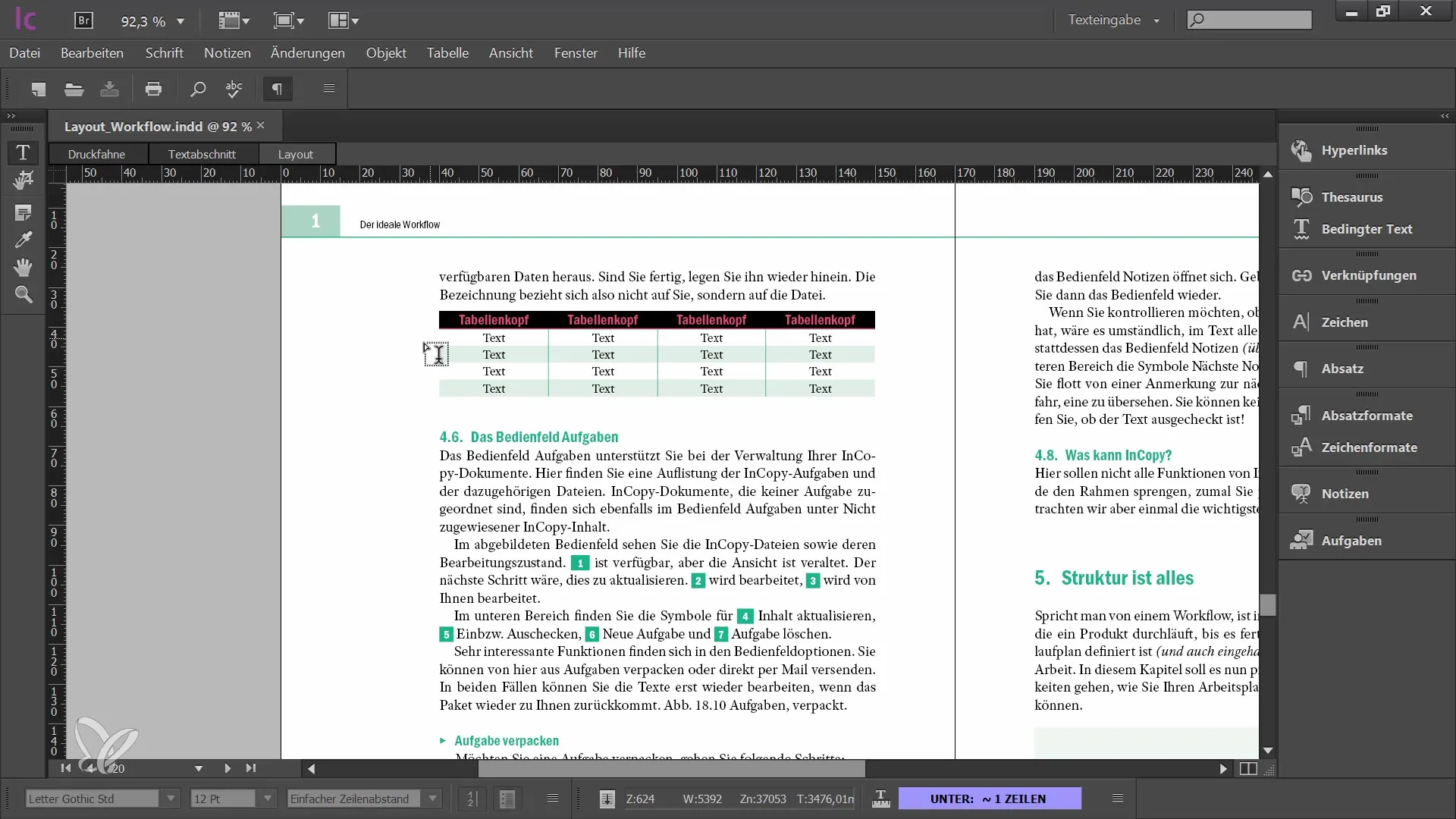 Editarea eficientă a tabelelor în Adobe InCopy CC - Un tutorial cuprinzător