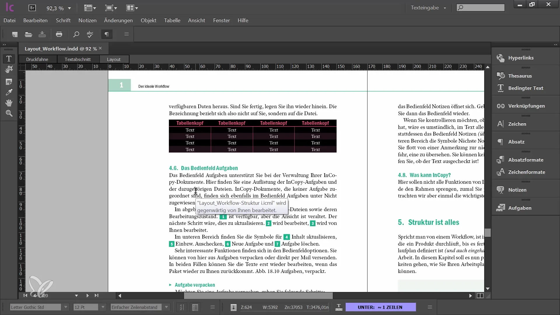 Editarea eficientă a tabelelor în Adobe InCopy CC - Un tutorial cuprinzător