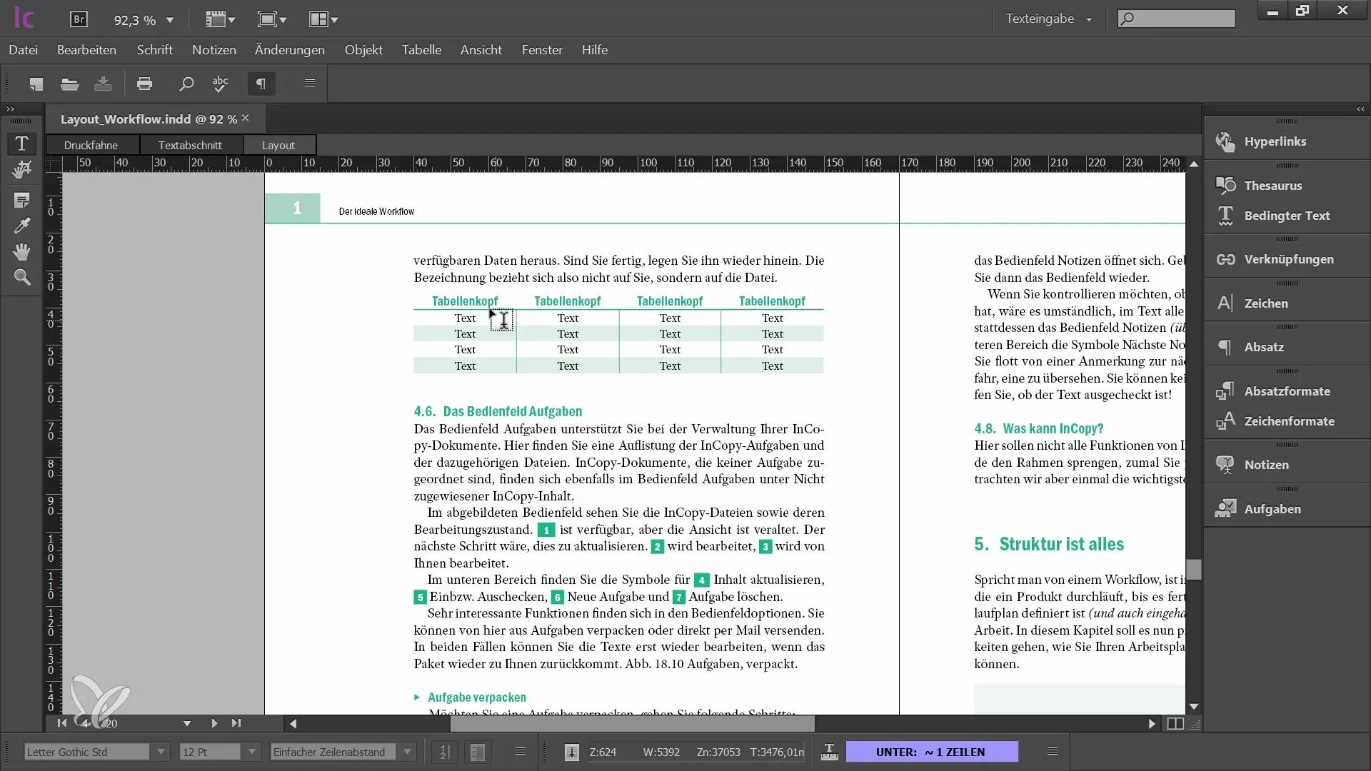 Editarea eficientă a tabelelor în Adobe InCopy CC - Un tutorial cuprinzător