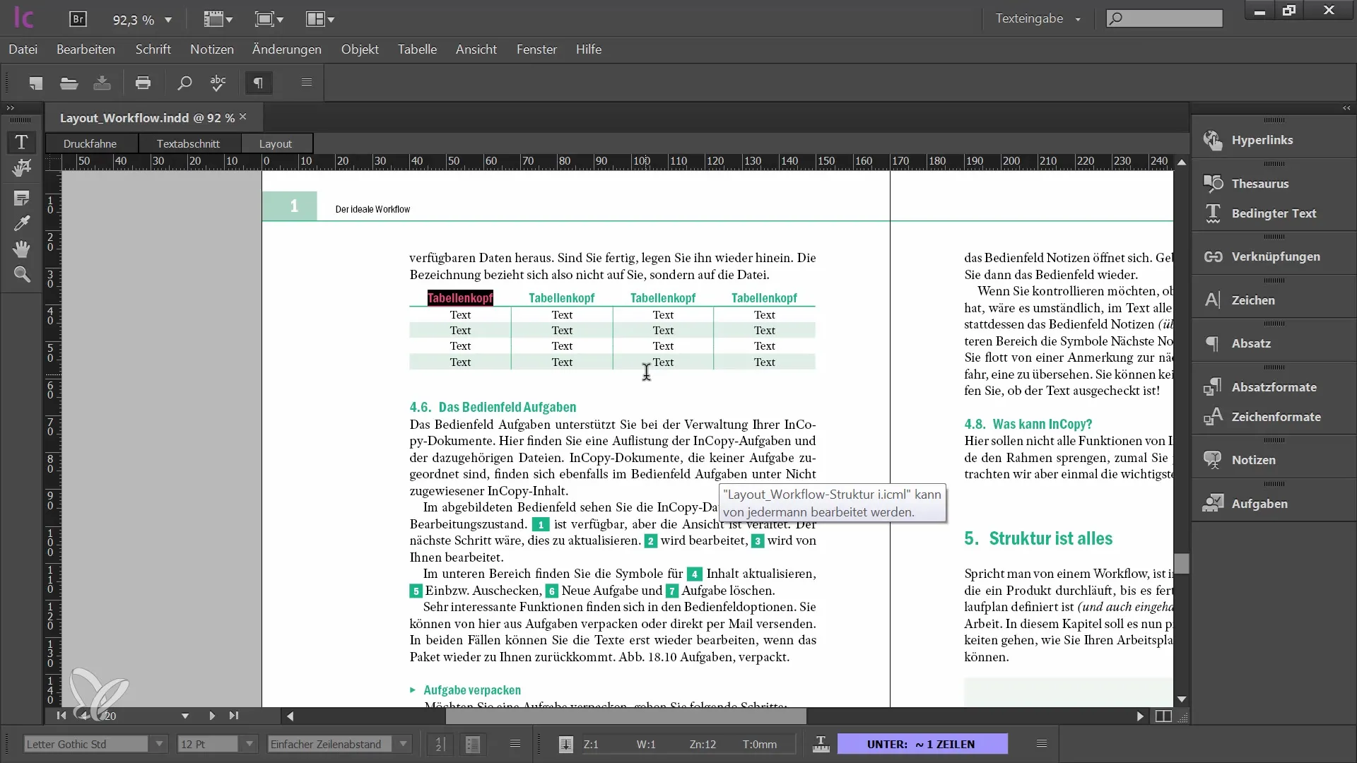 Editarea eficientă a tabelelor în Adobe InCopy CC - Un tutorial cuprinzător