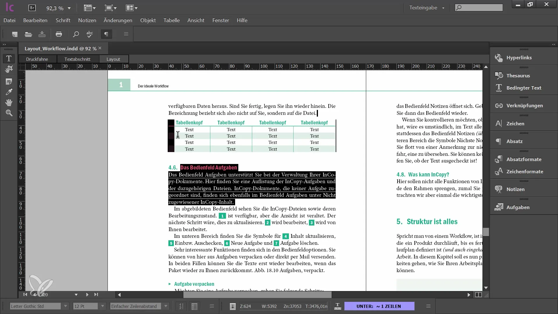 Editarea eficientă a tabelelor în Adobe InCopy CC - Un tutorial cuprinzător