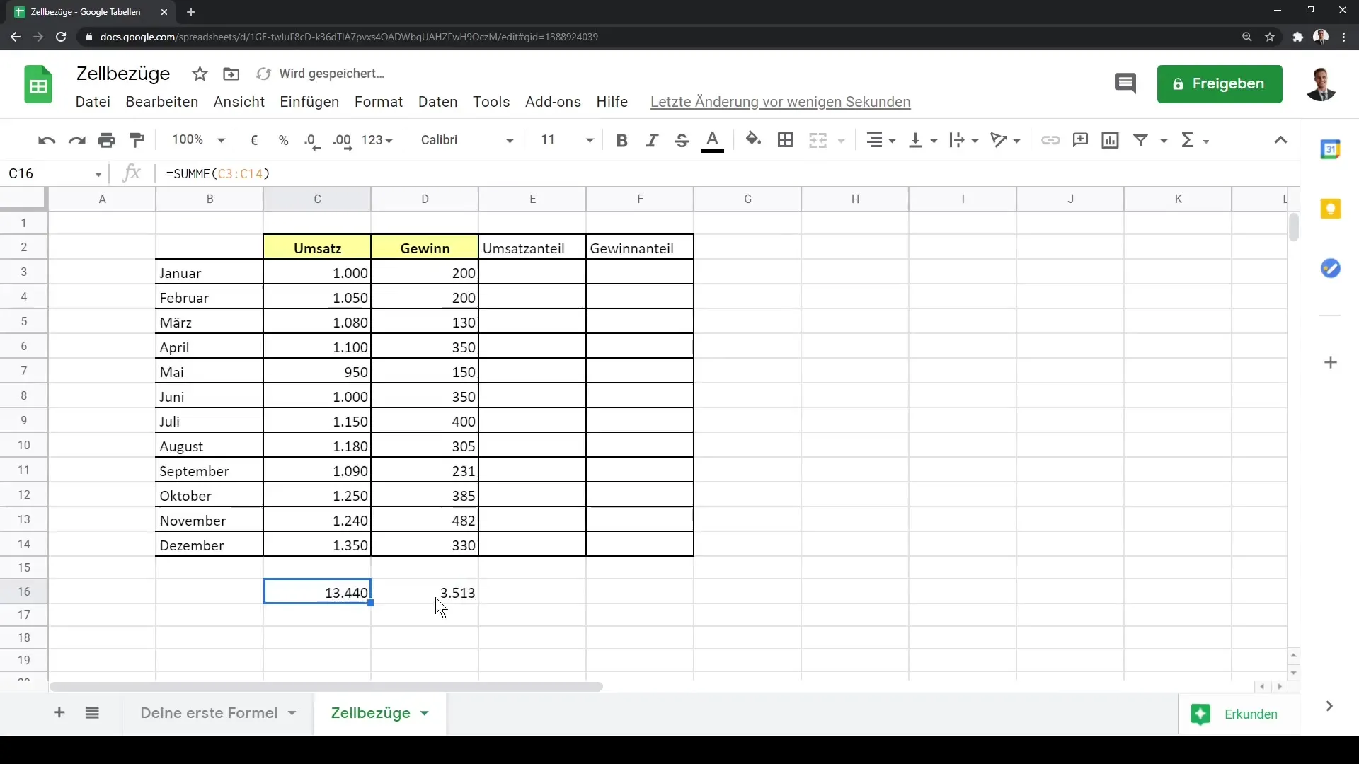 Penggunaan sel dalam Google Sheets – Panduan lengkap