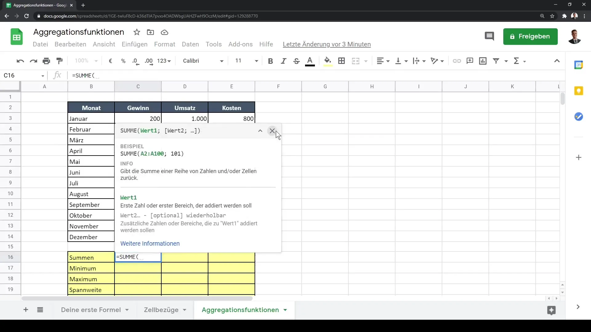 Utilisation efficace des fonctions d'agrégation dans Google Sheets