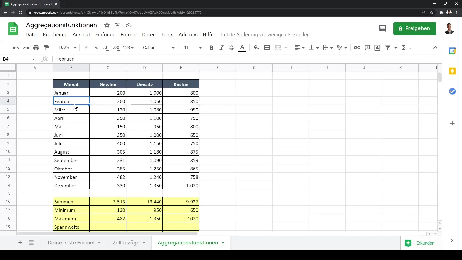 Uso efectivo de las funciones de agregación en Google Sheets