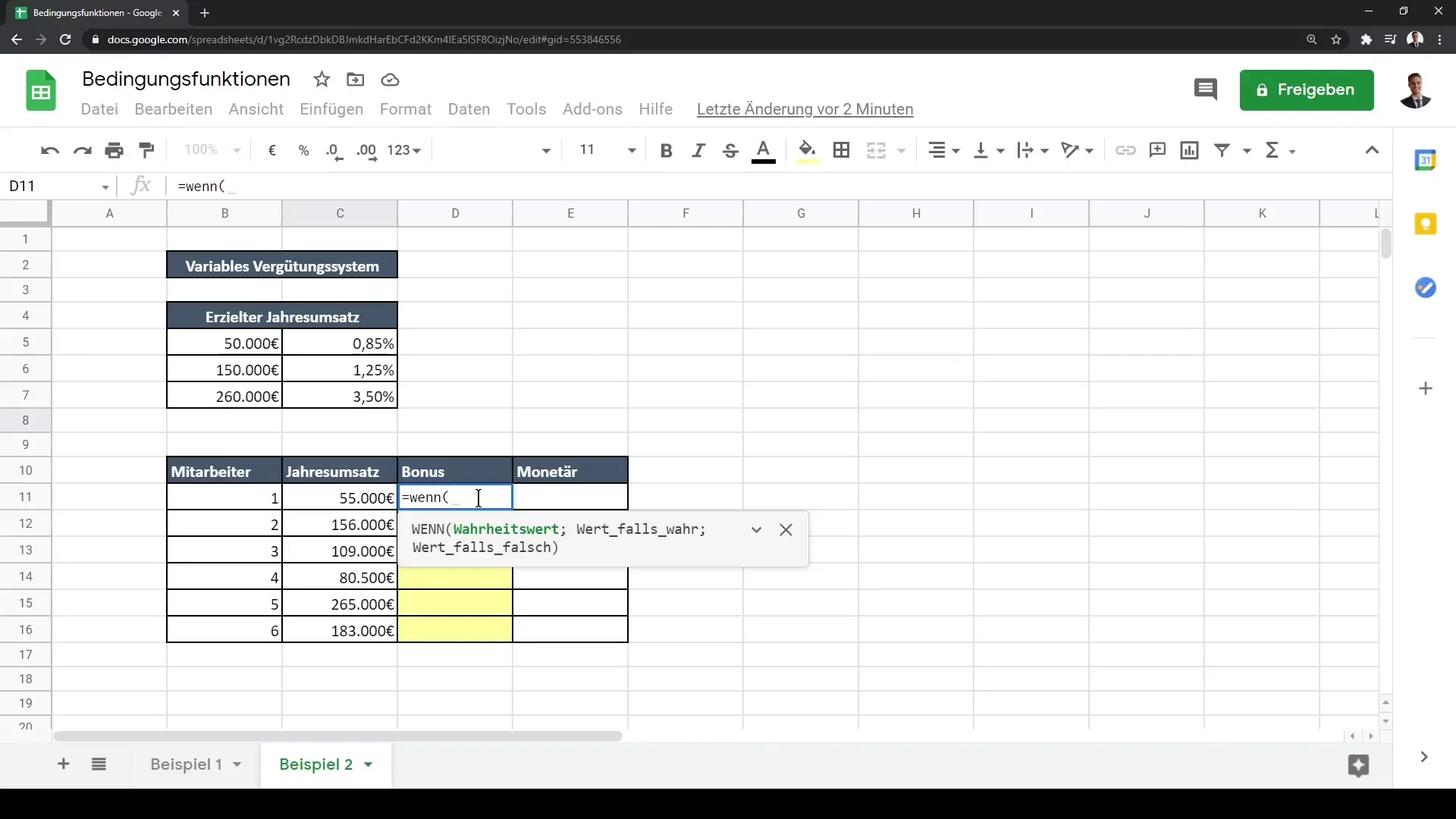 Introducción a las funciones condicionales en Google Sheets