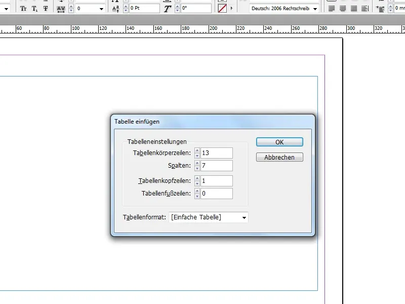 Vytvořit rozvrh v programu Adobe InDesign.