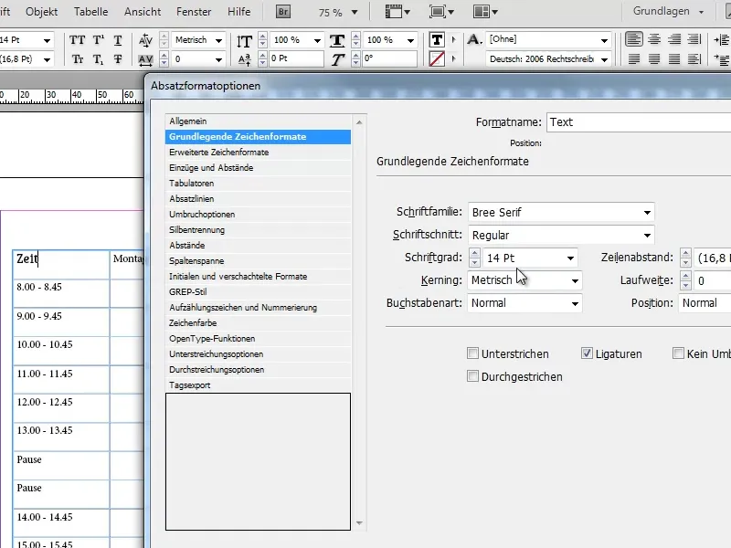 Utwórz plan lekcji w programie Adobe InDesign.