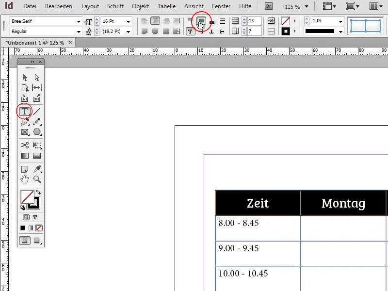 Kurti tvarkaraštį naudojant Adobe InDesign.