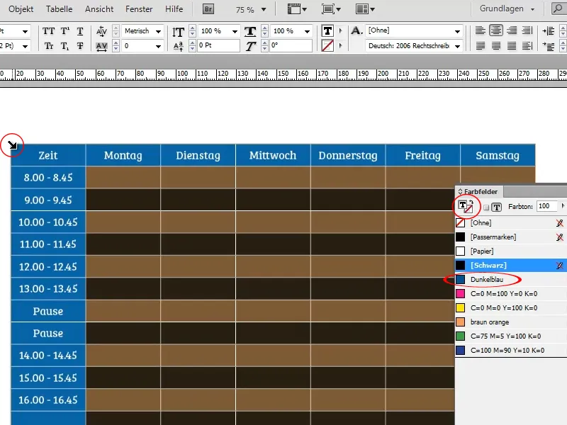 Utwórz plan lekcji w programie Adobe InDesign.