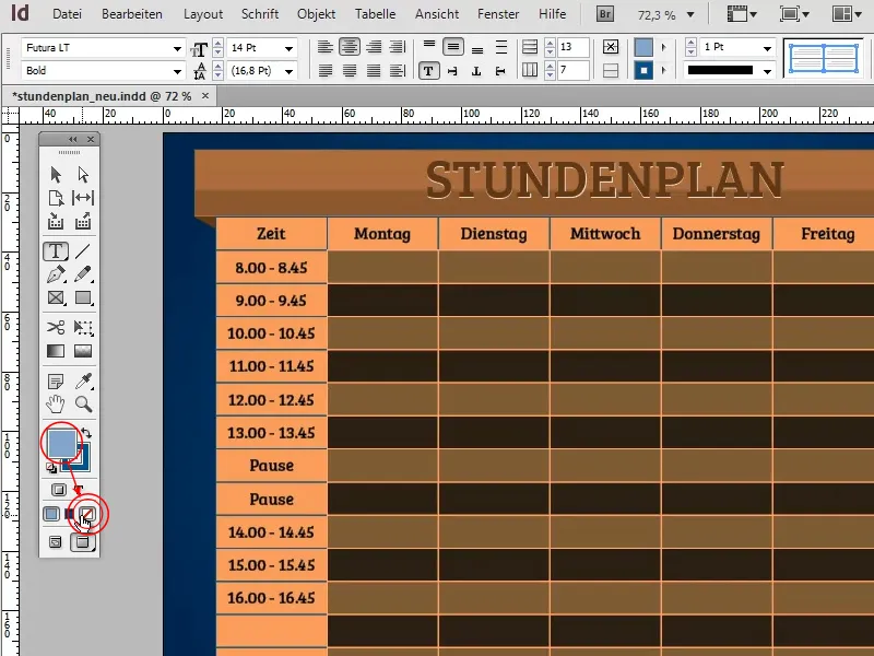 Tworzenie planu lekcji w programie Adobe InDesign.