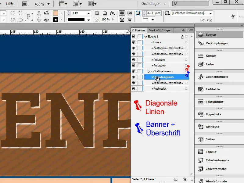 Créer un emploi du temps dans Adobe InDesign.