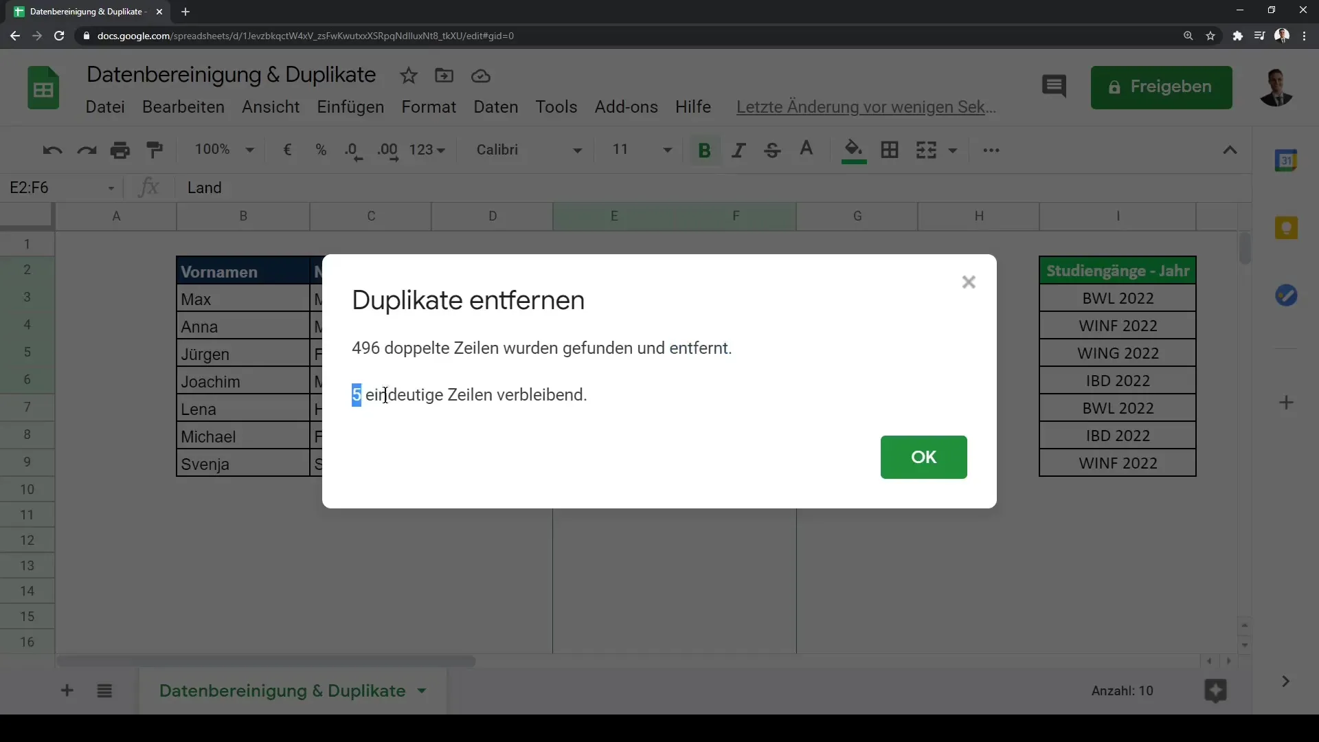 Instrucciones de Google Sheets: Eliminación eficiente de duplicados