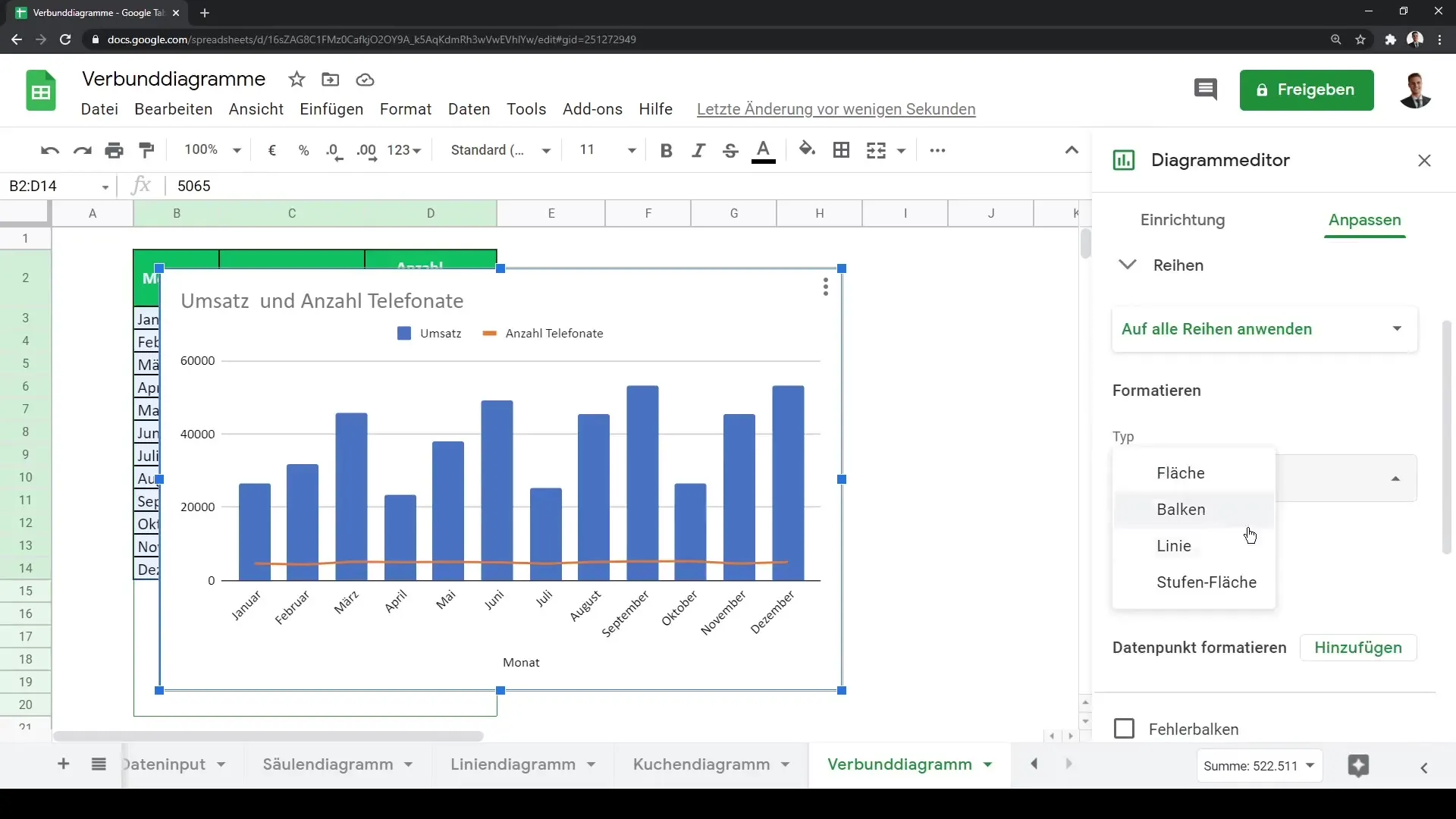 Profesionāla datu vizualizācija ar kombinētajiem diagrammām Google Sheets programmā