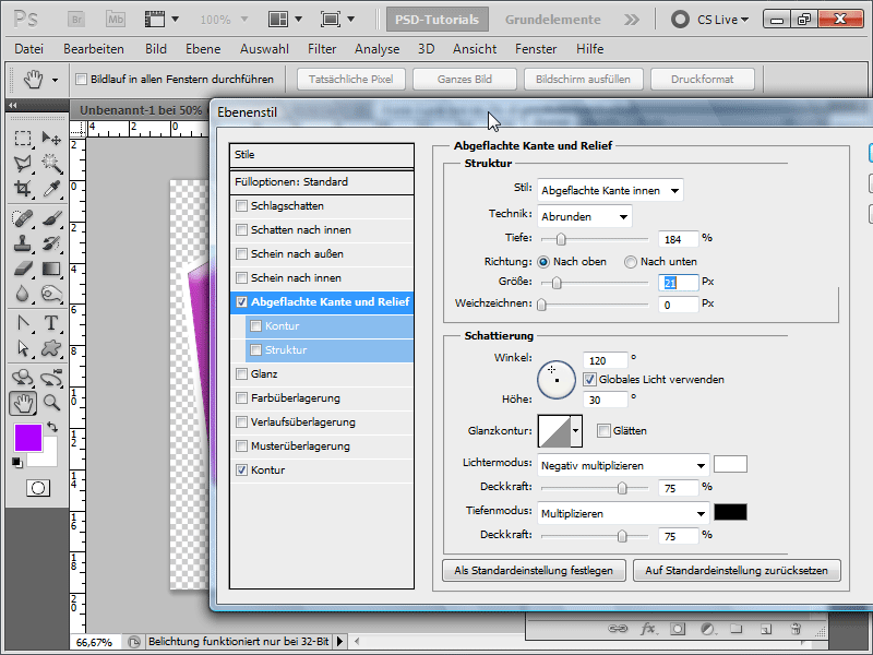 Logótipo com vários efeitos de flash