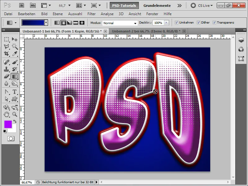 Logo with various flashy effects