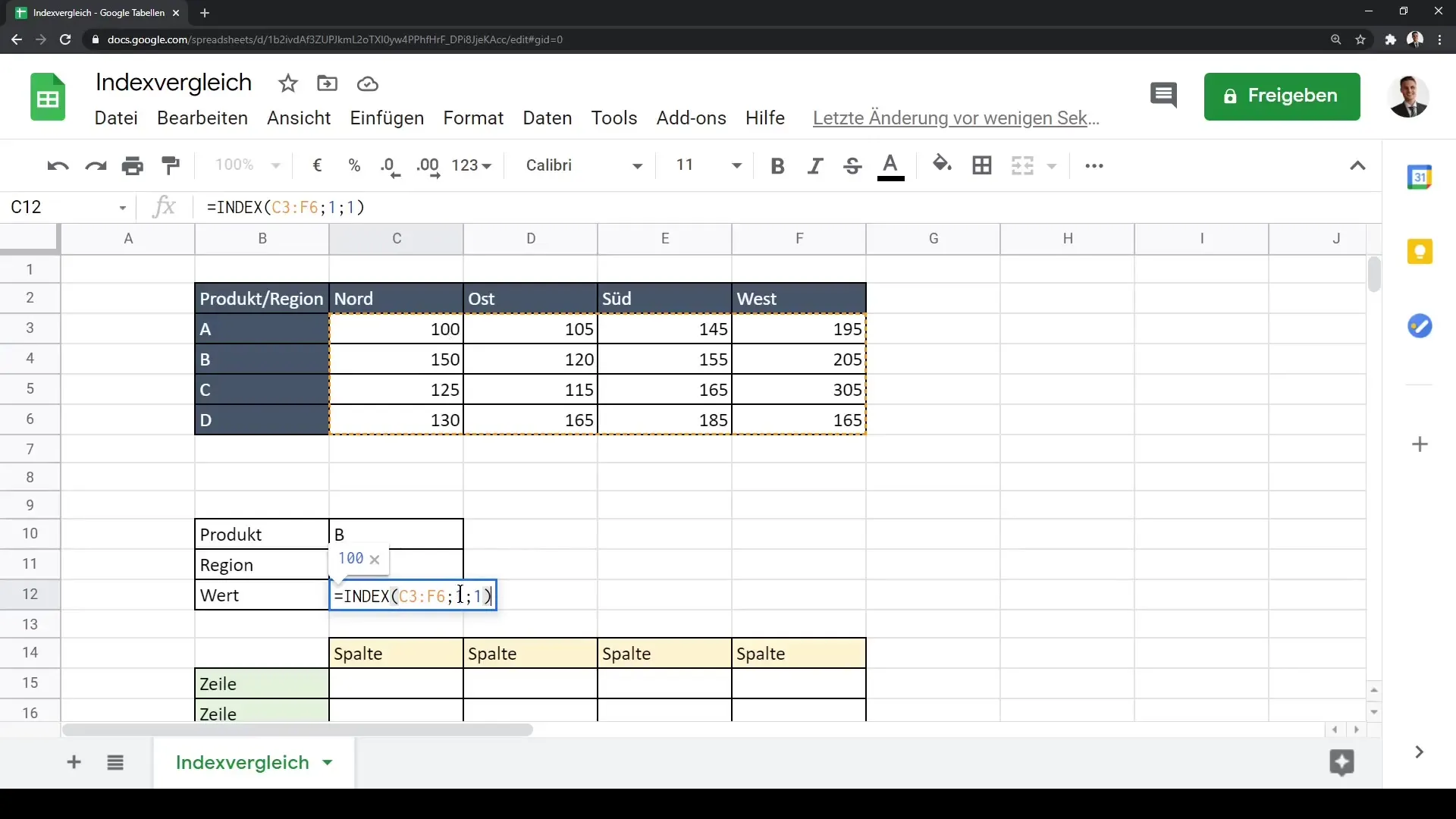 Google Sheets pamācība: Efektīva datu analīze ar Indeksu un Salīdzināšanu