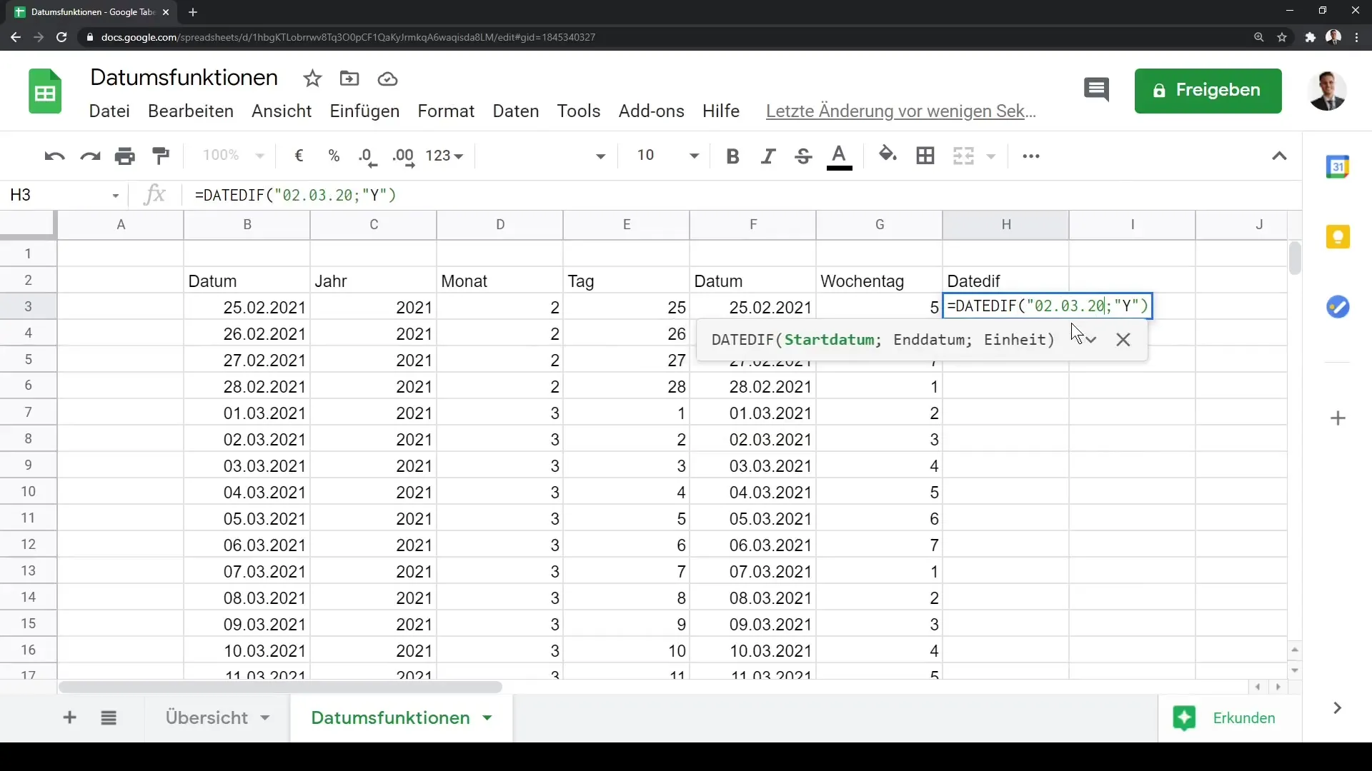 Didacticiel Google Sheets : Appliquer efficacement les fonctions de date