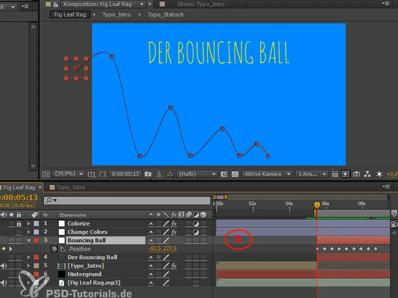 Animasi yang mudah dibuat: Bouncing Ball - the curves