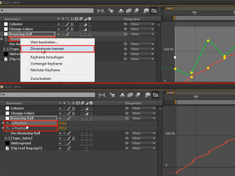 Animasi menjadi mudah: Bouncing Ball - the Curves.