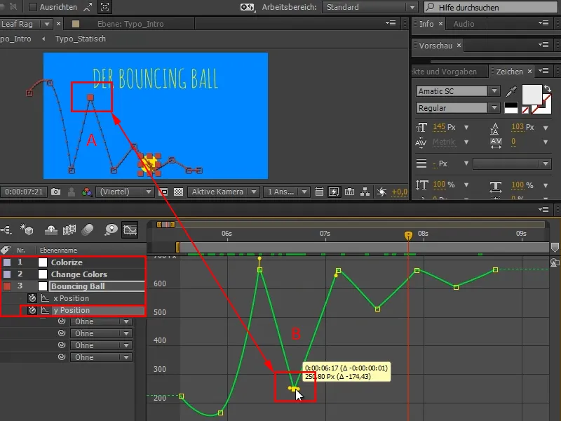 Animasi yang mudah dibuat: Bouncing Ball - the Curves