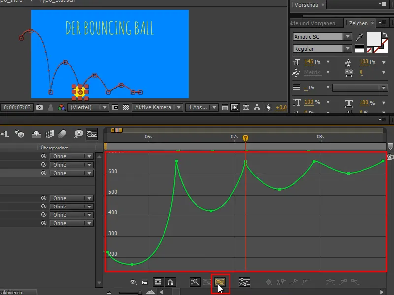 Animasi mudah dibuat: Bouncing Ball - Kurva