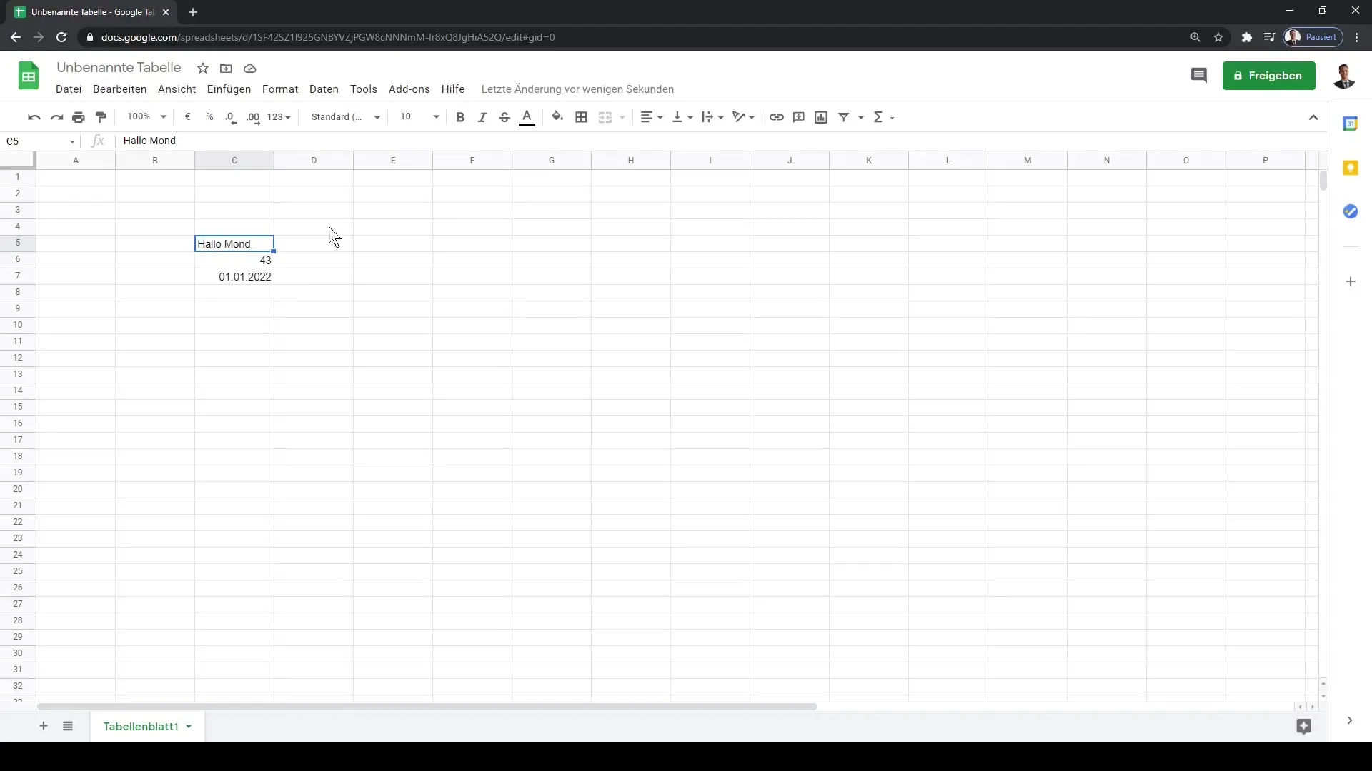 Google Sheets : Entrer du texte, des chiffres et des dates - Un guide étape par étape