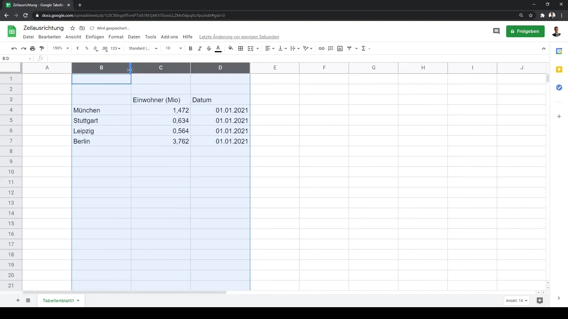 Instructions complètes pour l'alignement des cellules dans Google Sheets