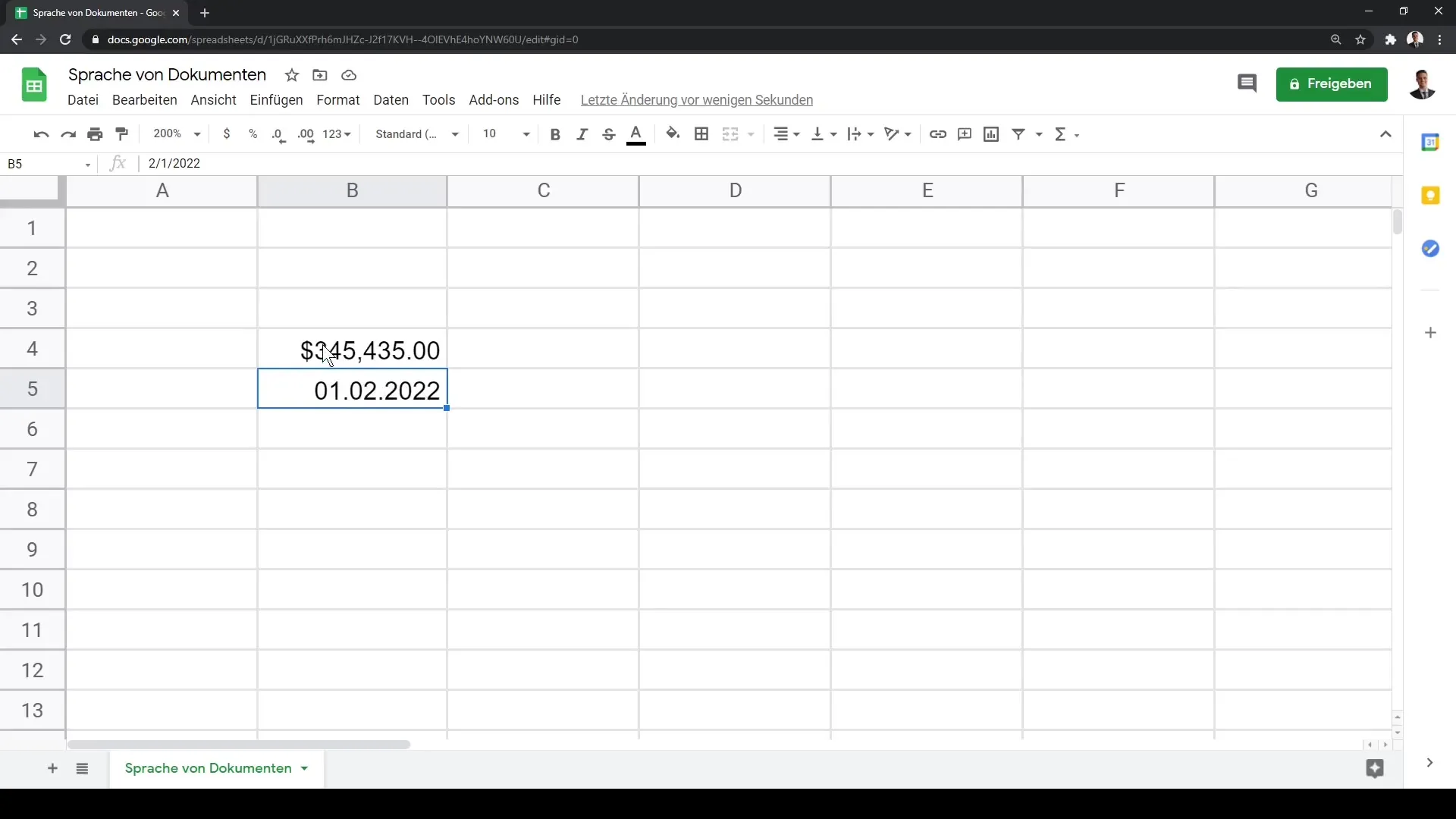 Google Sheets: pielāgot valodu un reģiona iestatījumus