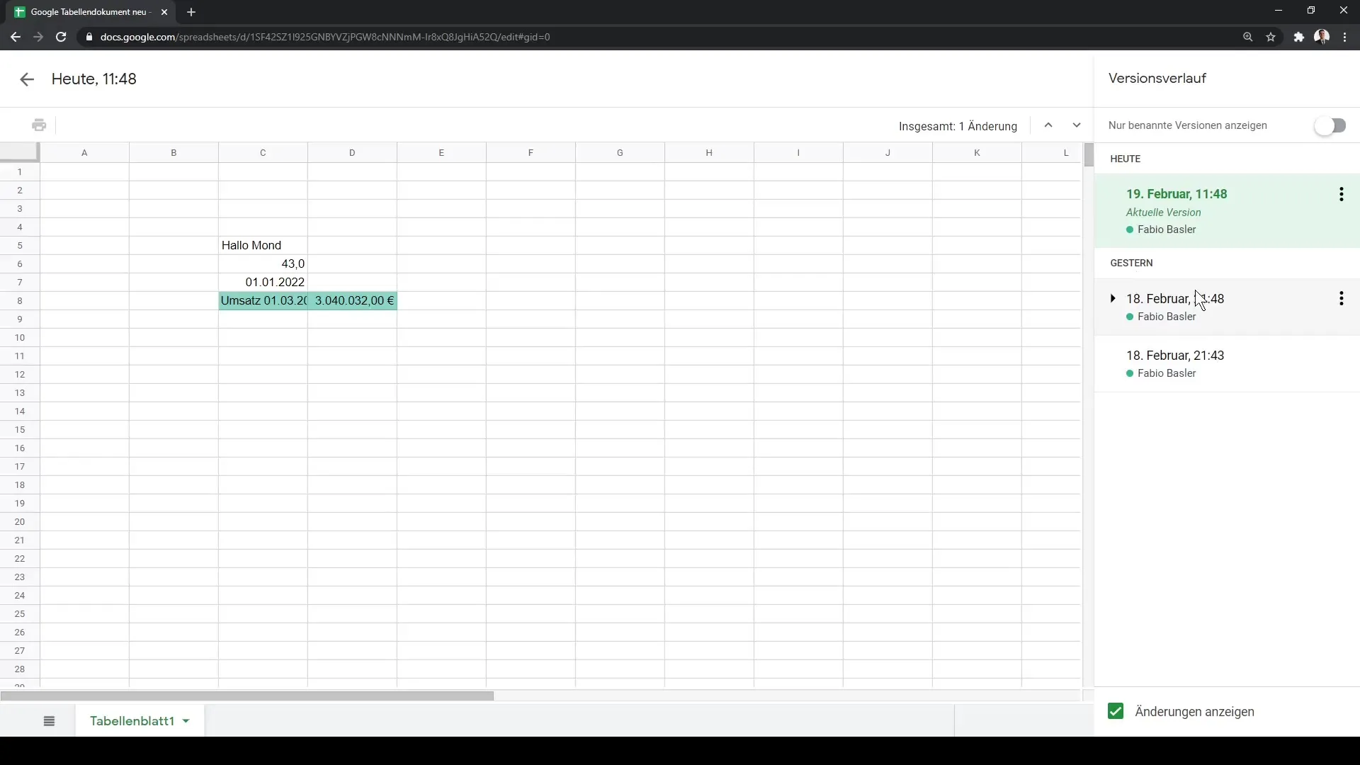 Google Sheets: Utiliser efficacement l'historique des versions