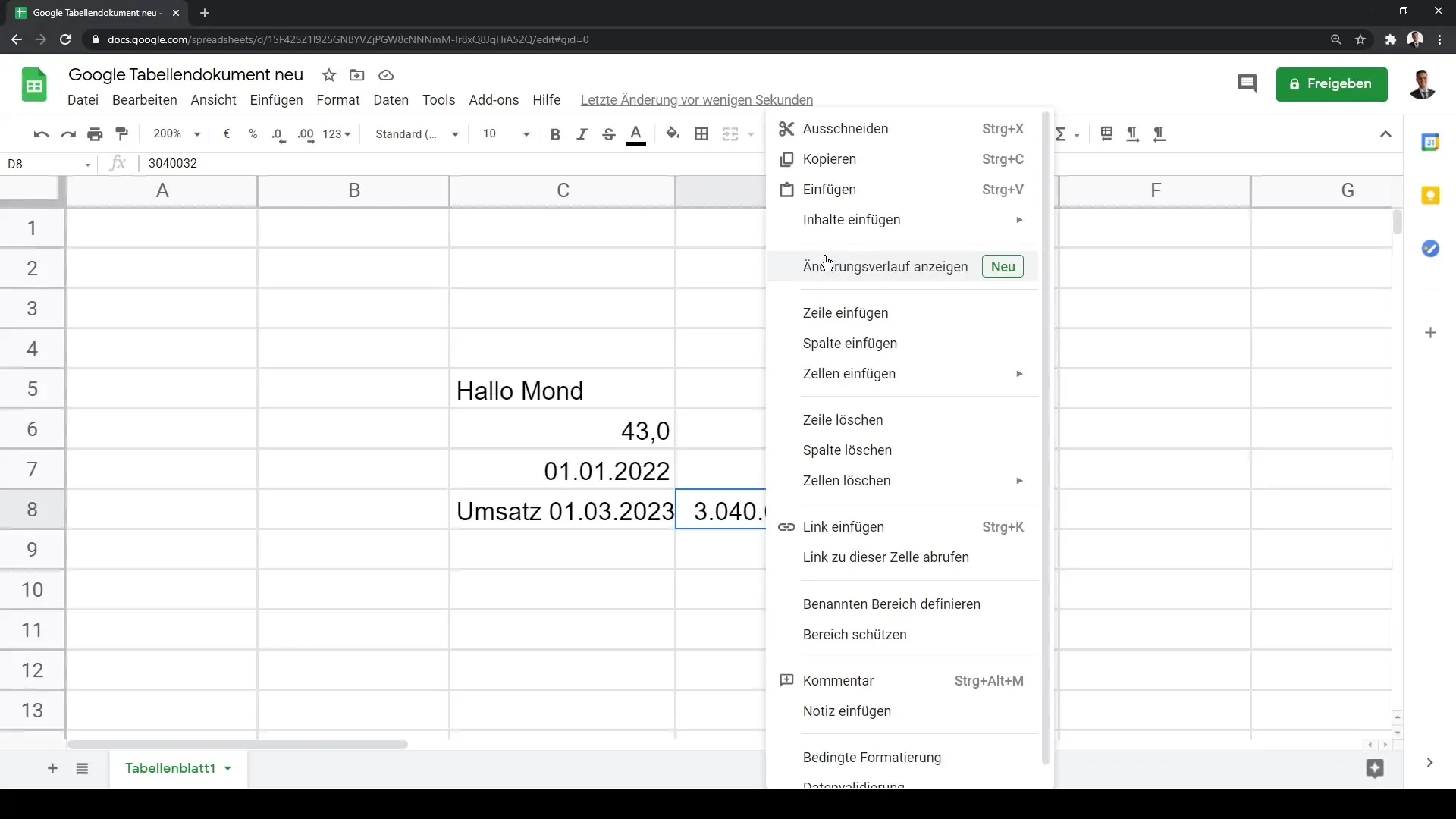 Google Sheets: Utilizar eficazmente el historial de versiones