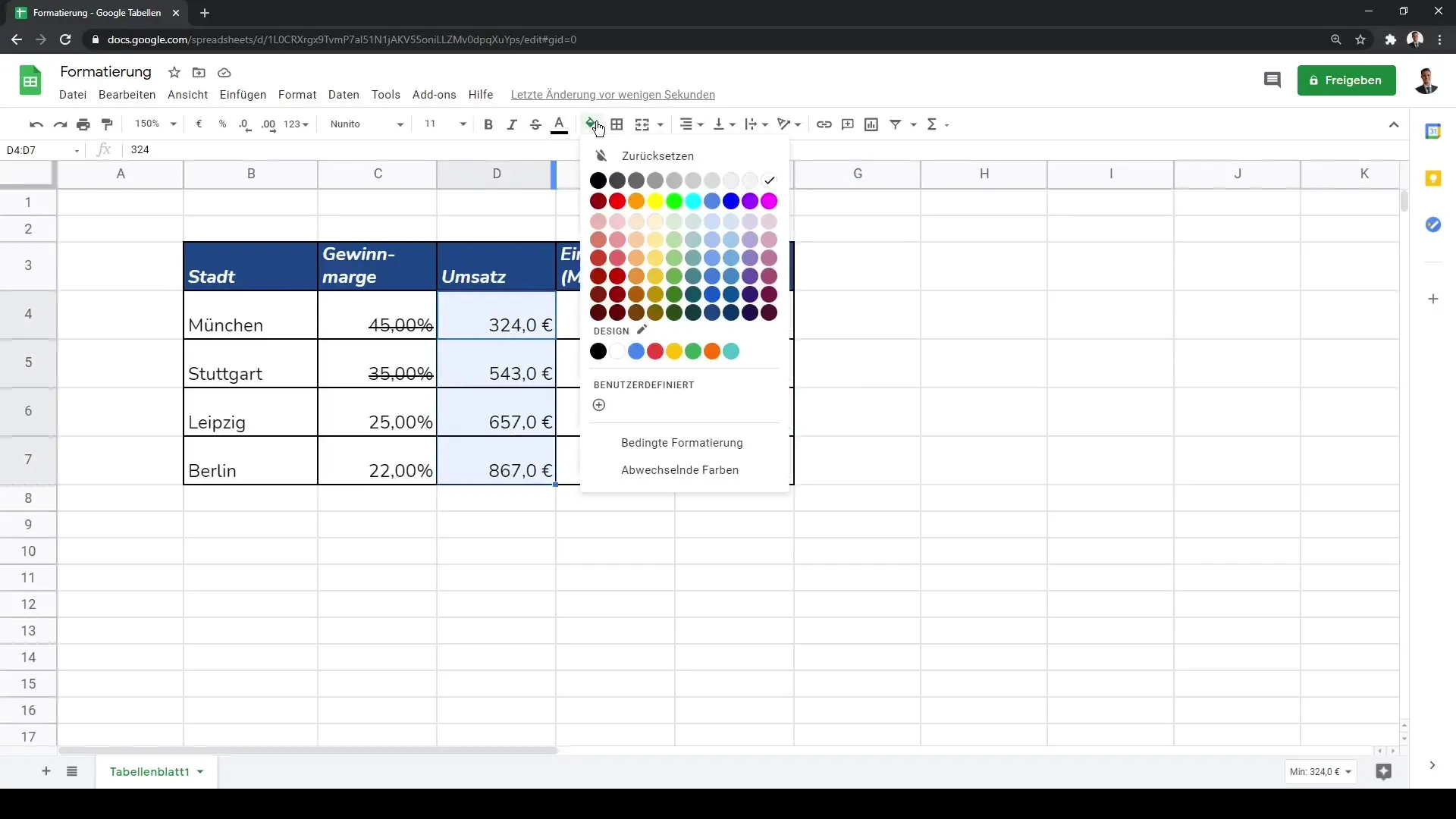 Mise en forme des cellules dans Google Sheets - Le guide ultime