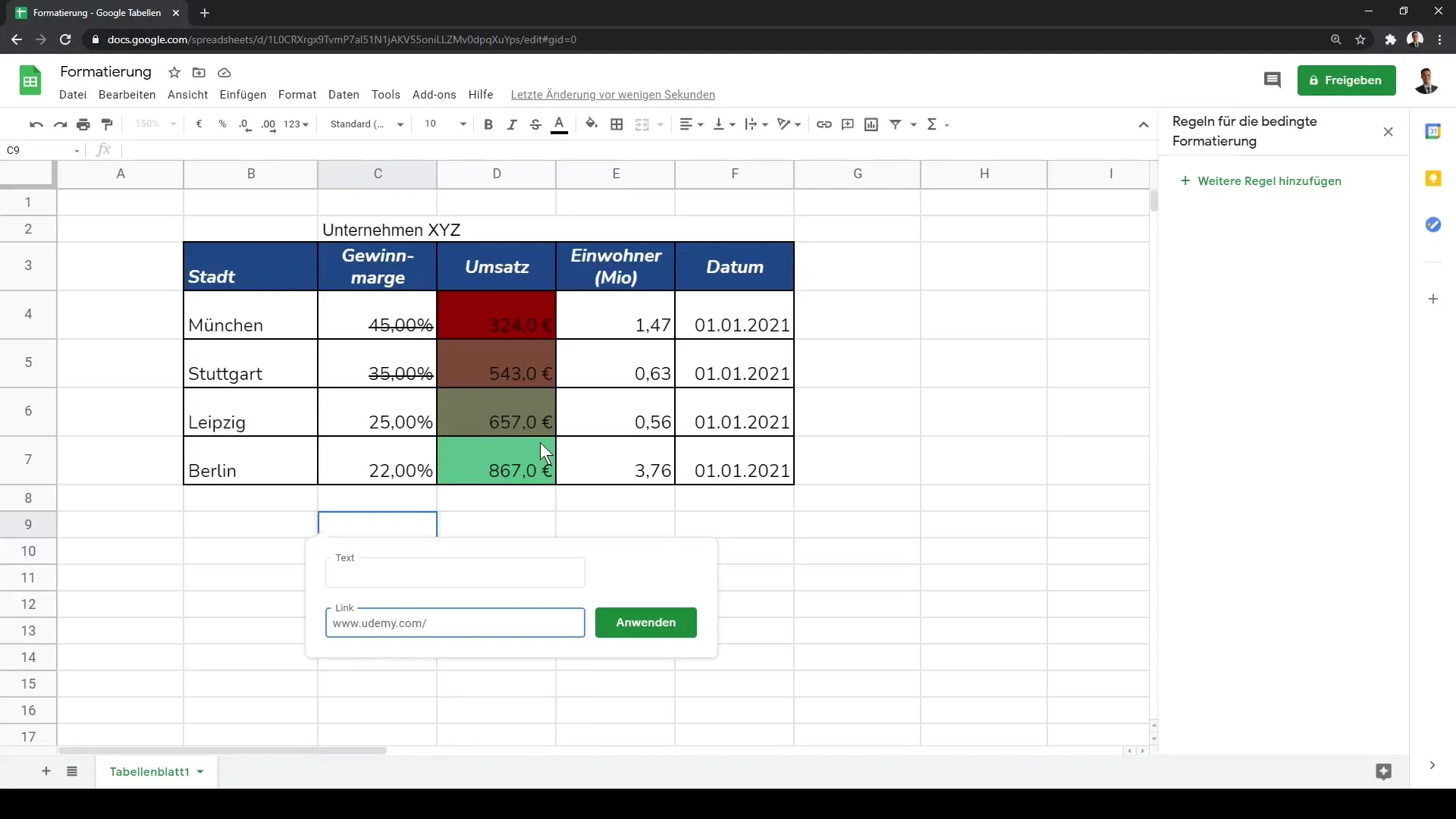 Mise en forme des cellules dans Google Sheets - Le guide ultime