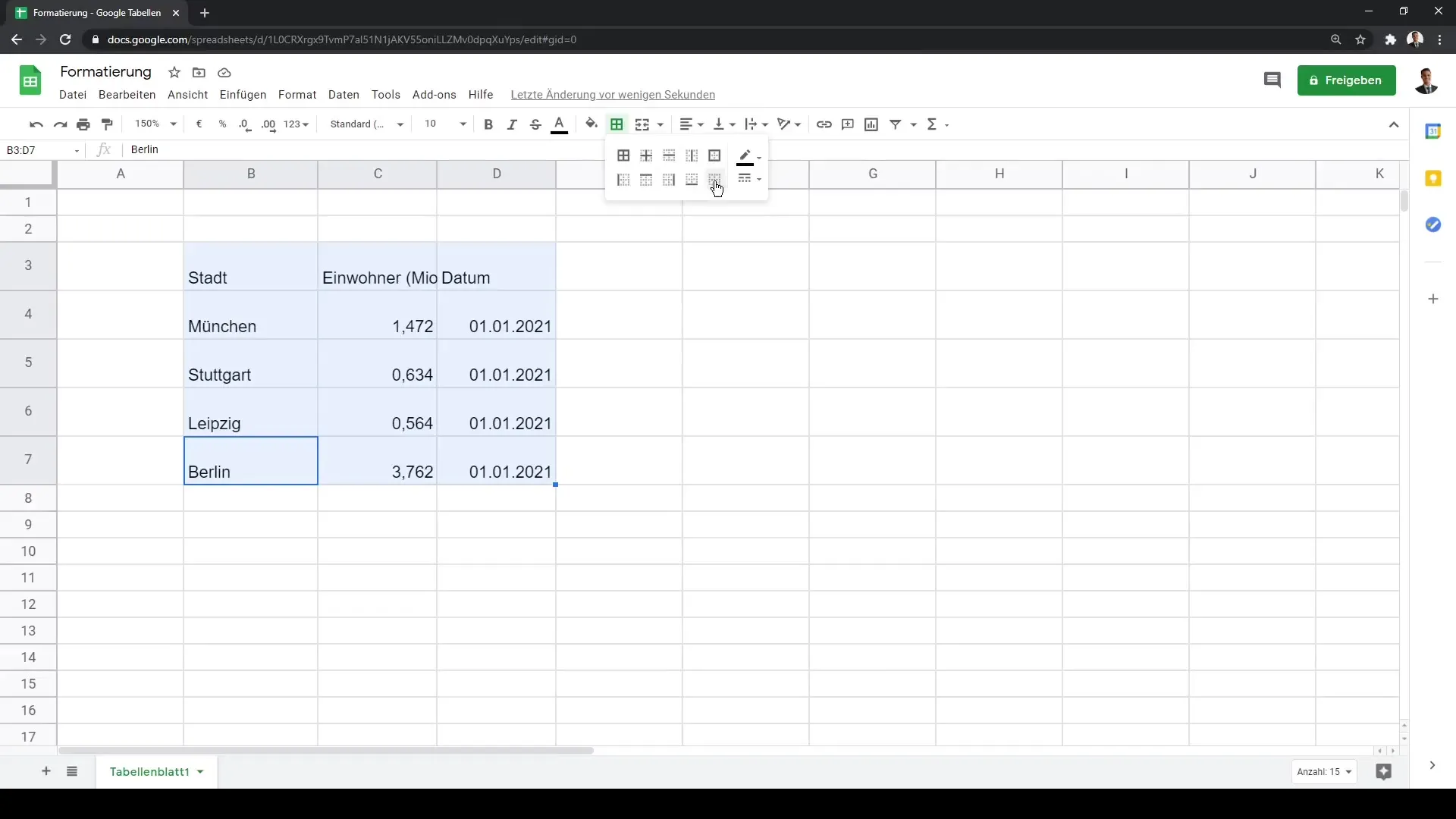 Šūnu formatēšana Google Sheets – Gala pamācība