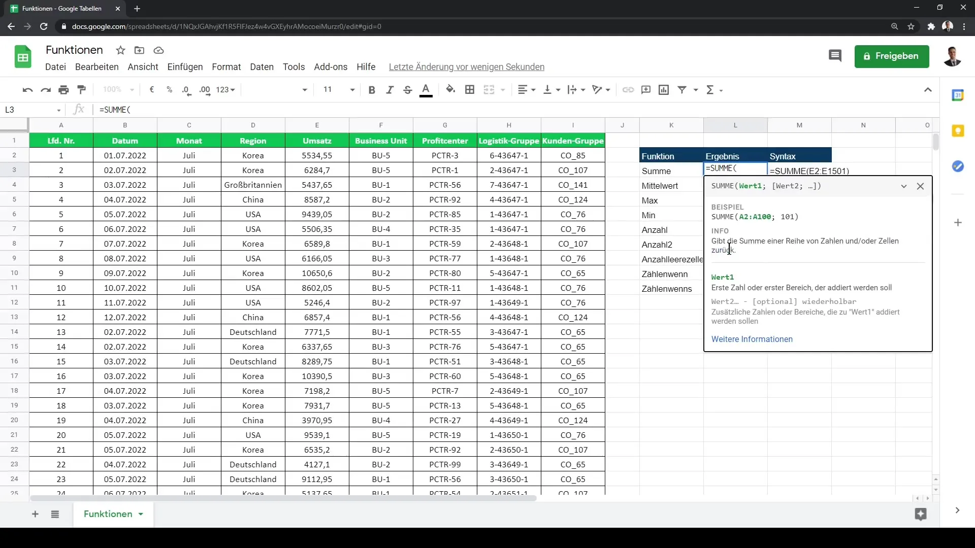 Penggunaan Google Sheets yang efisien: Fungsi dan pintasan untuk data Anda