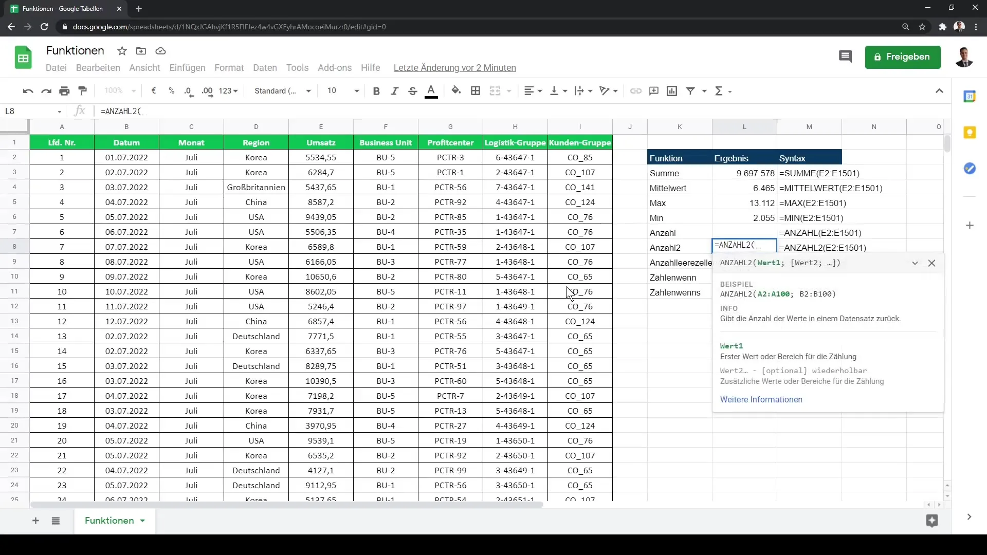 Pemanfaatan Google Sheets yang efisien: Fungsi dan pintasan untuk data Anda