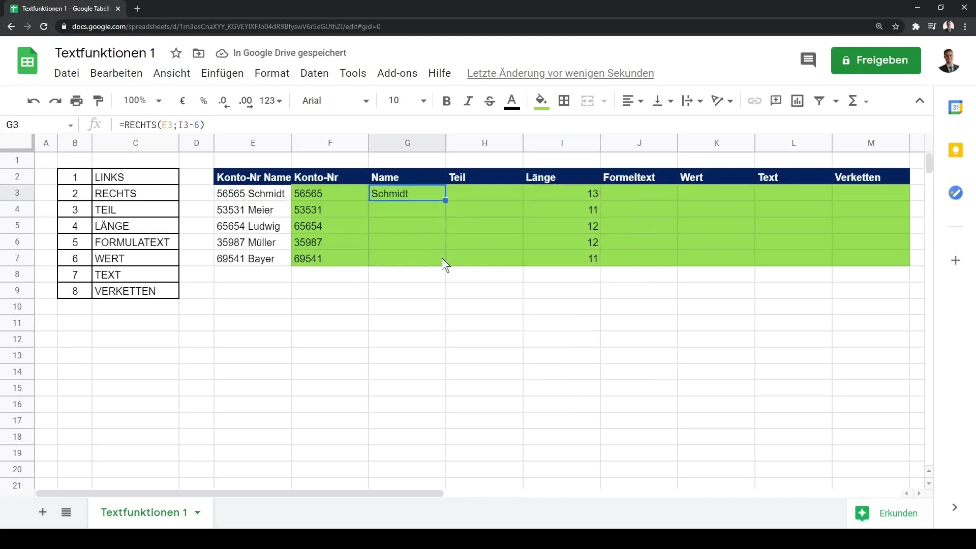 Tutorial de Google Sheets: Funciones de texto eficientes para tus datos