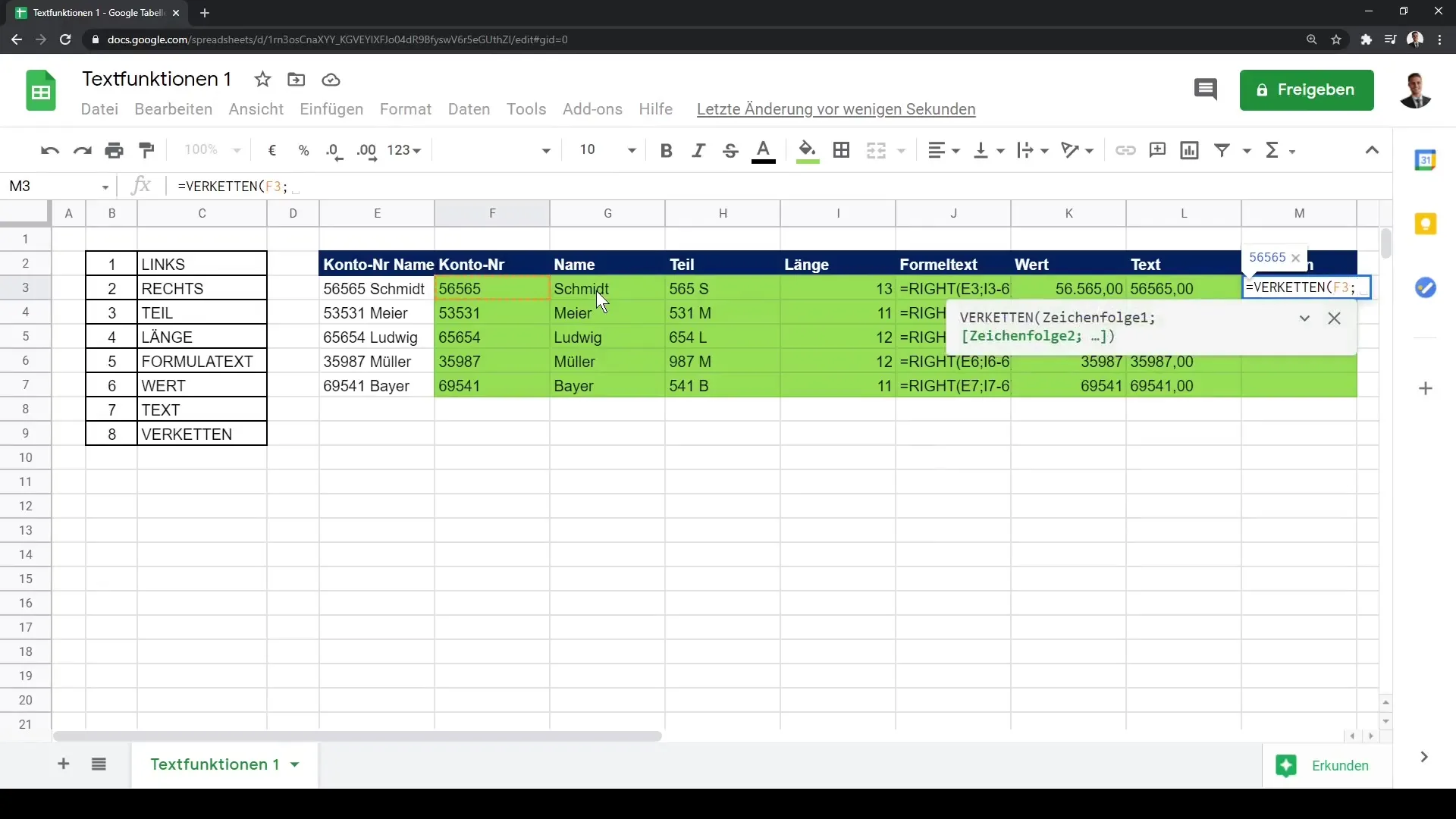 Tutorial de Google Sheets: Funciones de texto eficientes para tus datos