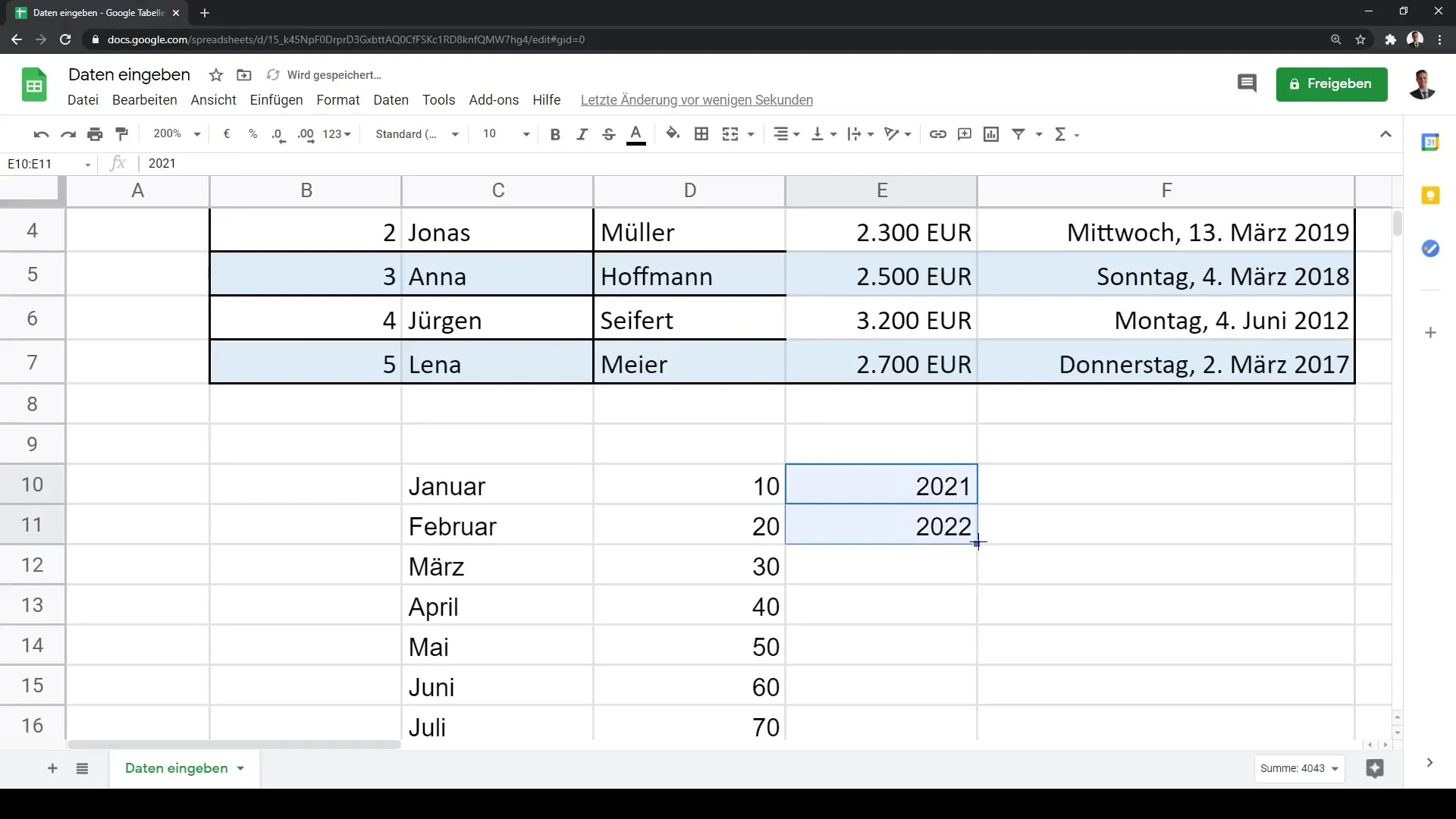 Google Sheets - Datus ievadīt efektīvi pārvaldīt