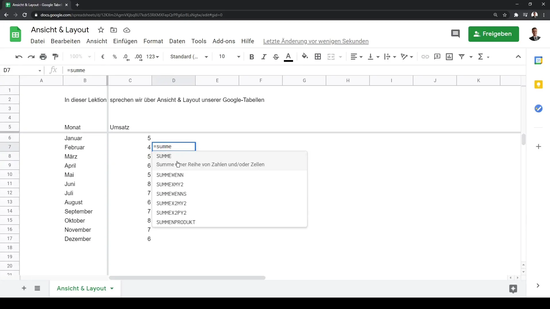 Ajustar la vista y el diseño de Google Sheets para un uso óptimo