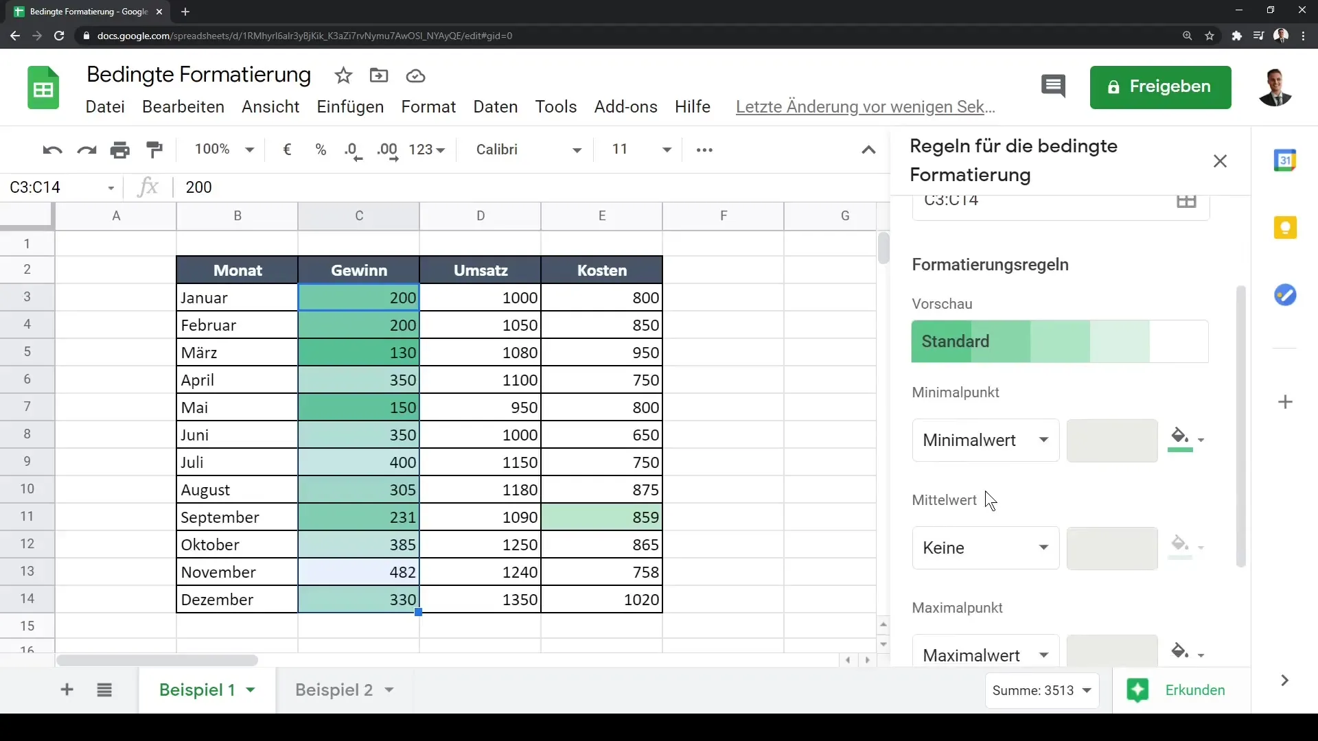 Google Sheets : Mise en forme conditionnelle des cellules simplifiée